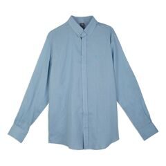 Мужская рубашка из конопли серо-голубого цвета