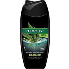 Palmolive Men Баланс Гель для душа 4 в 1 для тела, волос, лица и бороды с экстрактом семян конопли, 250 мл