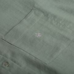 Женская рубашка из конопли цвета хаки