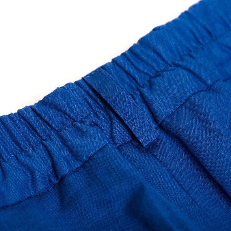 Брюки из конопляной ткани синие