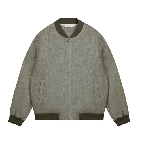 Льняной бомбер, мятный